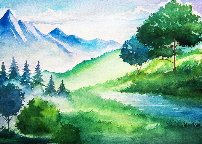 Summer Green Meadow