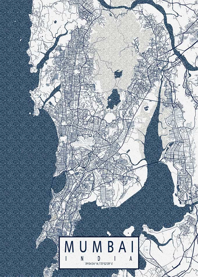 Mumbai City Map Coastal
