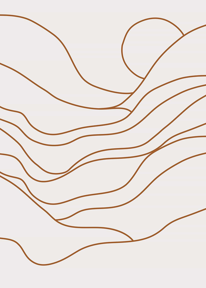 Mountains single line art