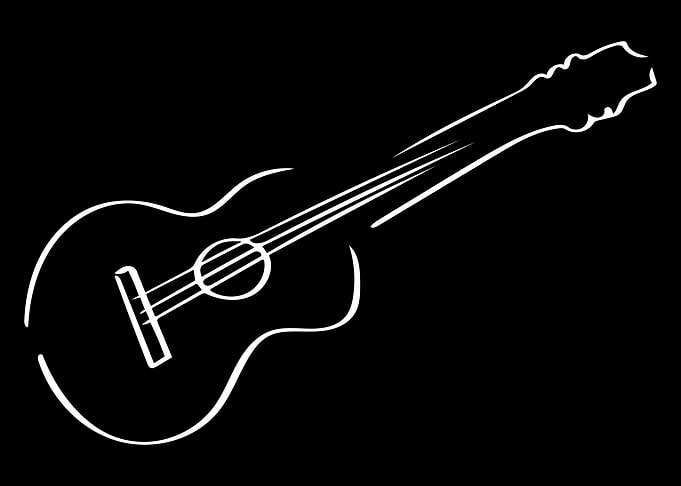 Guitar Line Art Minimal