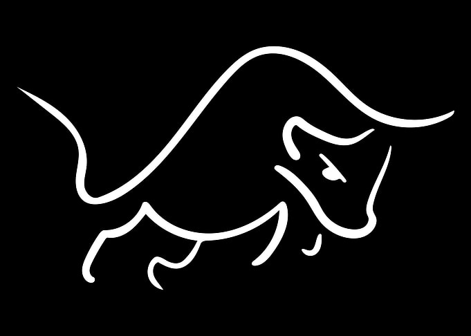 Bull Line Art Minimal