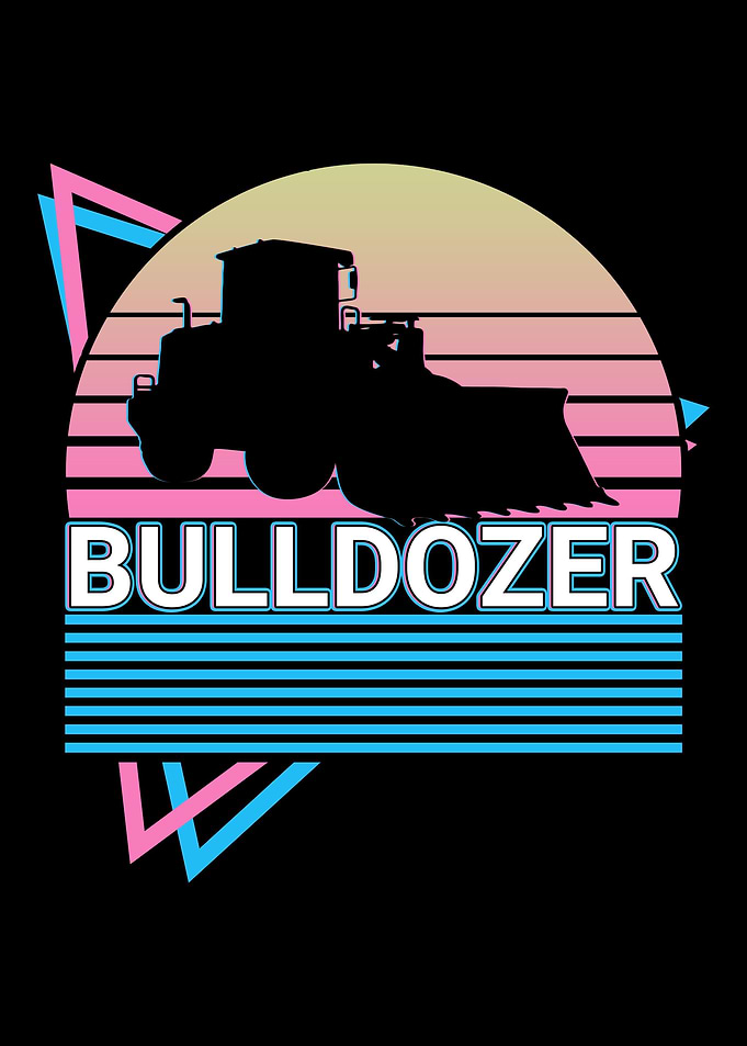 Bulldozer Truck Retro
