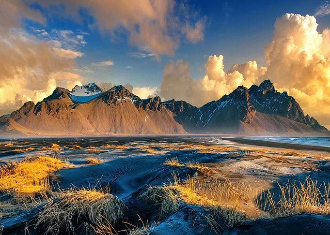 Vestrahorn mountains in st