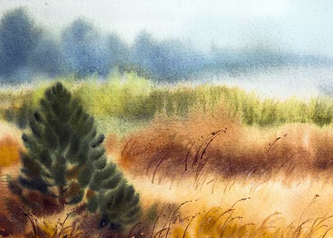 Misty Autumnal Landscape