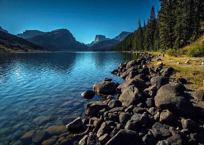 Mountains at Lake Nature