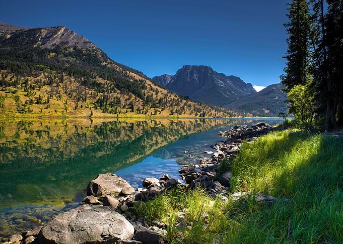 Mountains at Lake Nature
