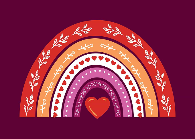 Lesbian Pride Boho Rainbow