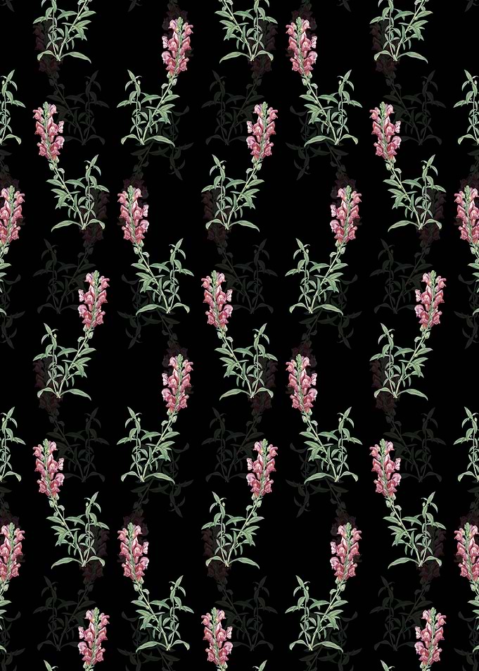 Floral Red Dragon Pattern