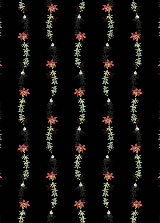 Floral Wood Lily Pattern