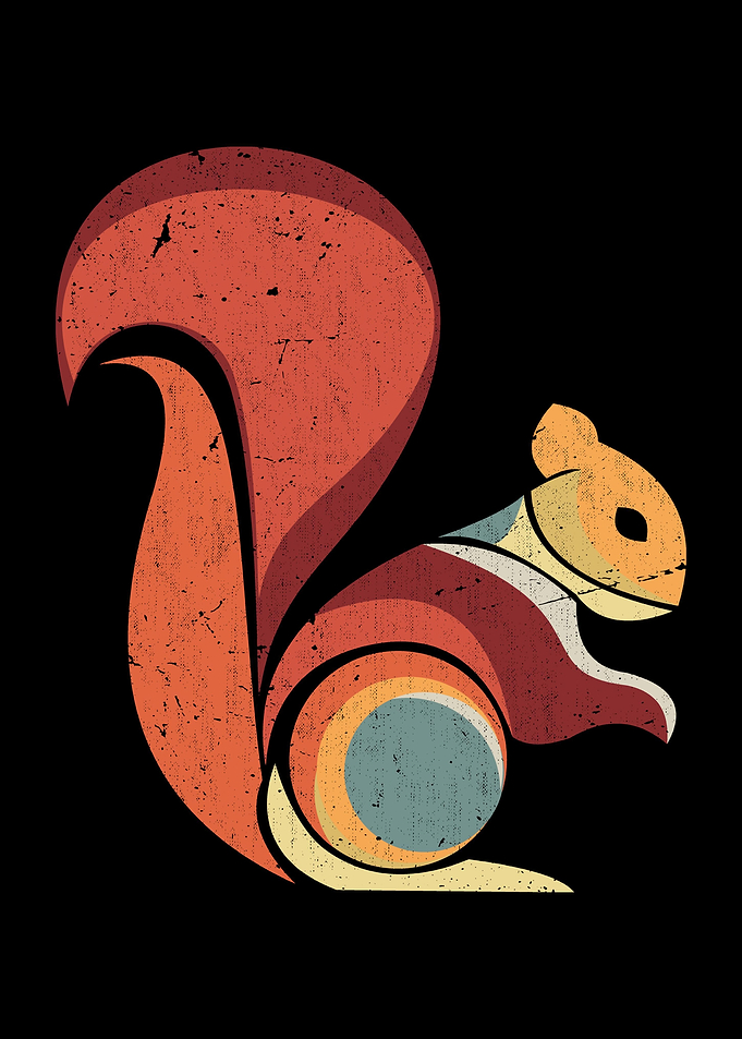 Retro Squirrel Rodent