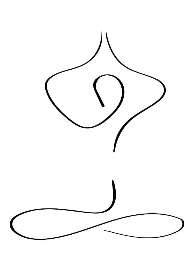 Yoga Line Art Minimal