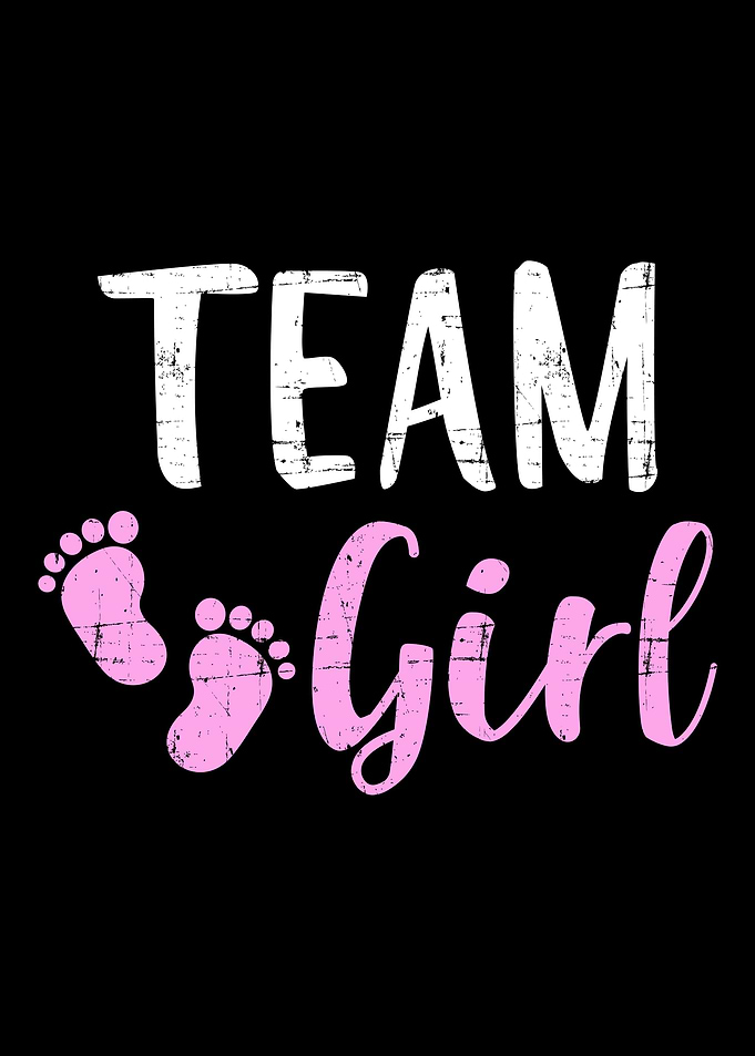 Gender reveal team girl ma
