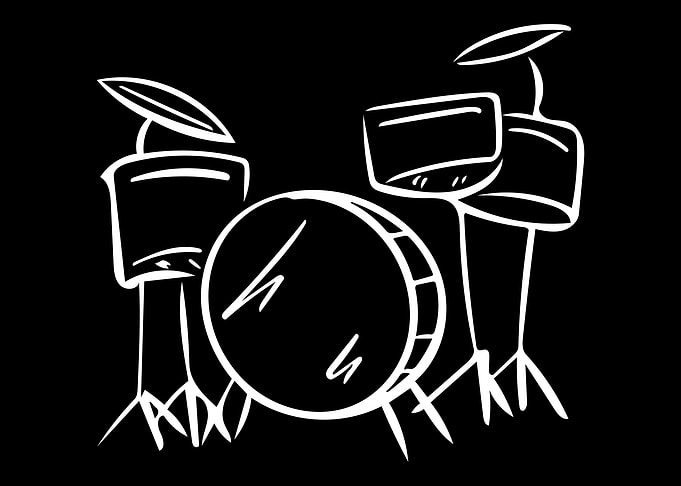 Drums Line Art Minimal