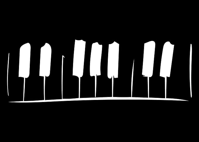 Piano Keys Line Art Minima