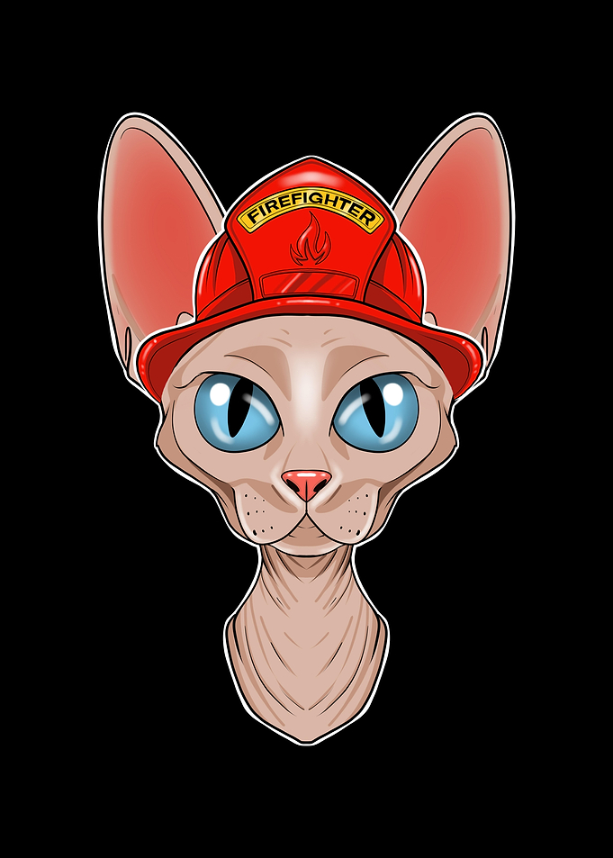 Cat Lover I Fireman Cat I
