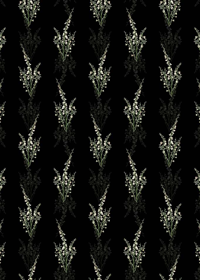 Floral White Broom Pattern