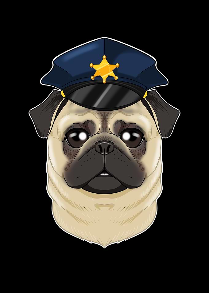 Police Pug Canine Handler