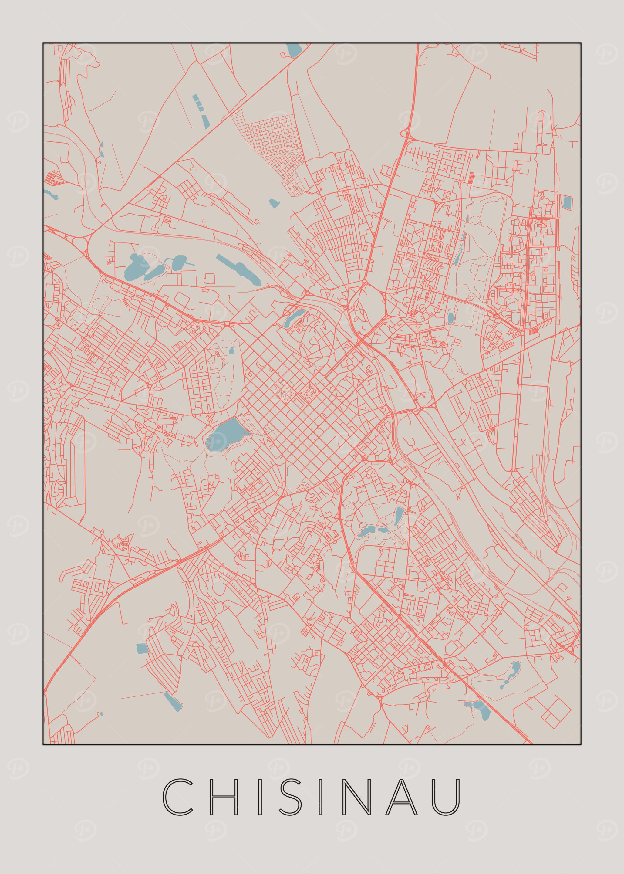 Chisinau Vintage Map