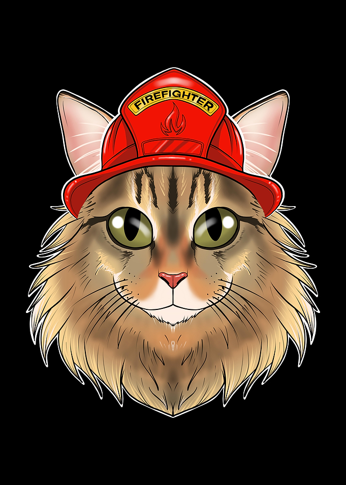 Cat Lover I Fireman Cat I