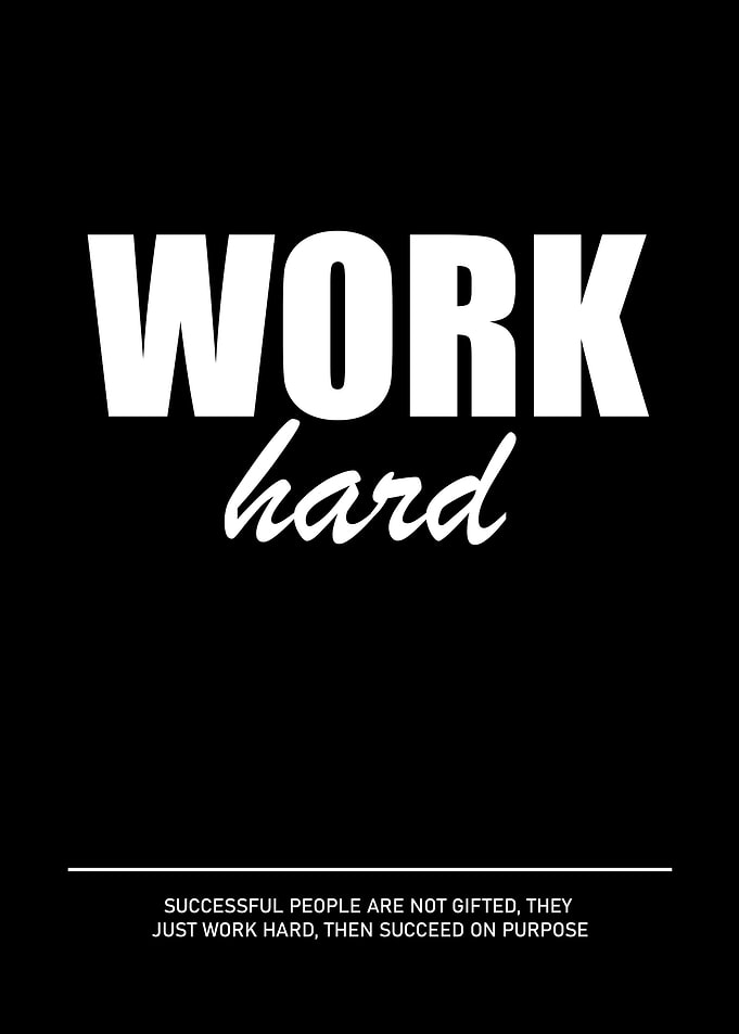Poster Work Hard