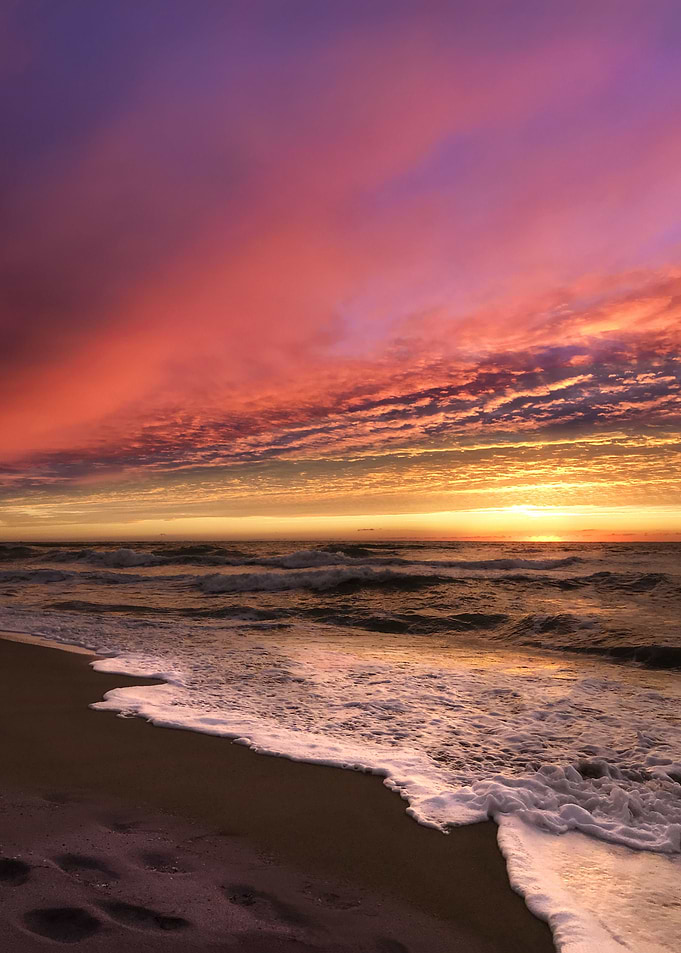 Dawn Gold Purple Light