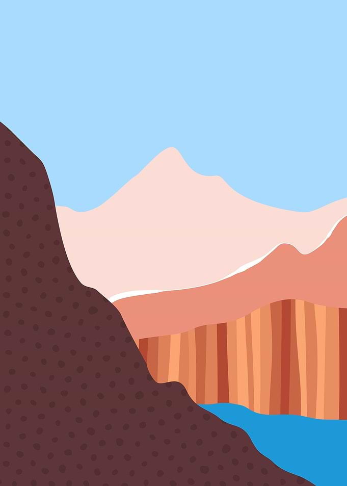 Abstract Mountain Layers