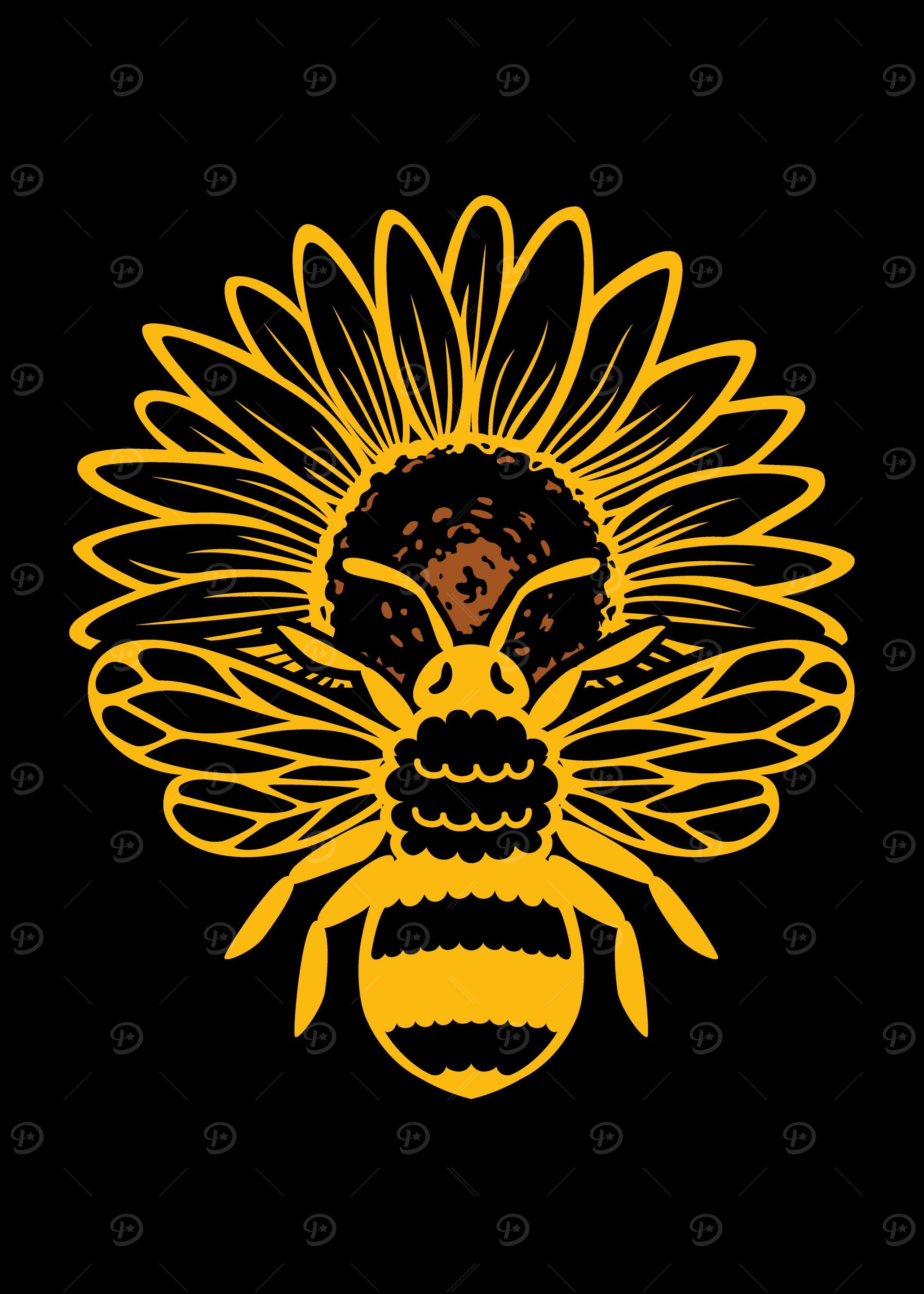 Bee Sunflower Beekeeper