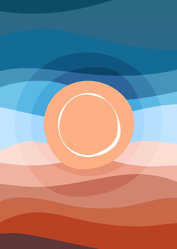 Mountain sun contemporary
