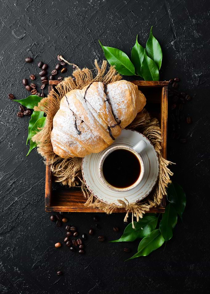 Coffee and croissant