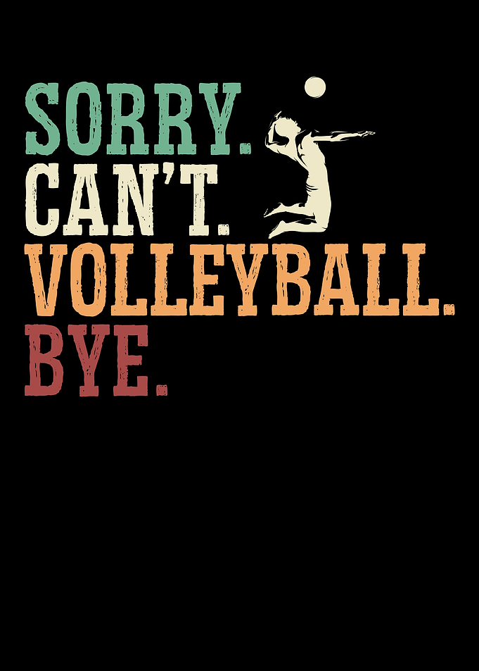 Sorry Cant Volleyball Bye