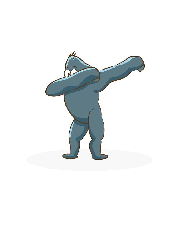 Dabbing dance white duck