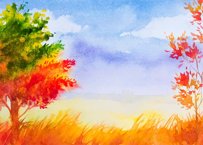 Fall Maroon Leaves