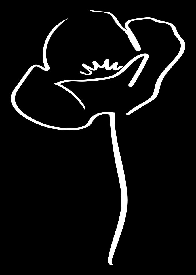 Poppy Line Art Minimal
