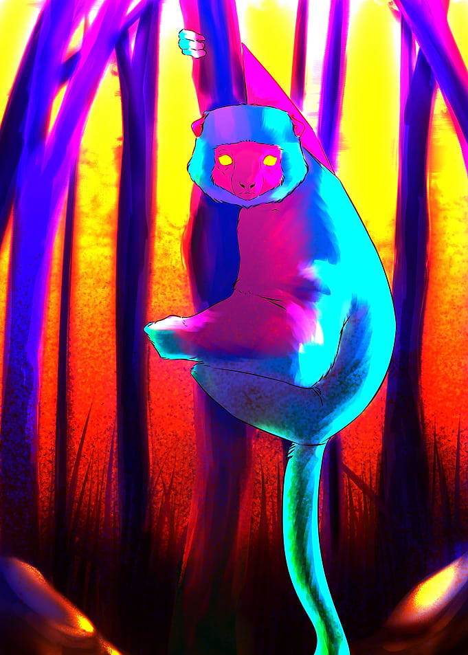 Retro Sifaka Lemur