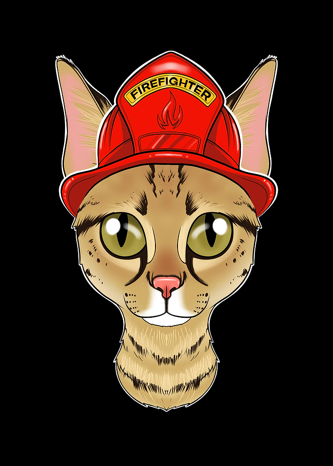 Firefighter Savannah Cat