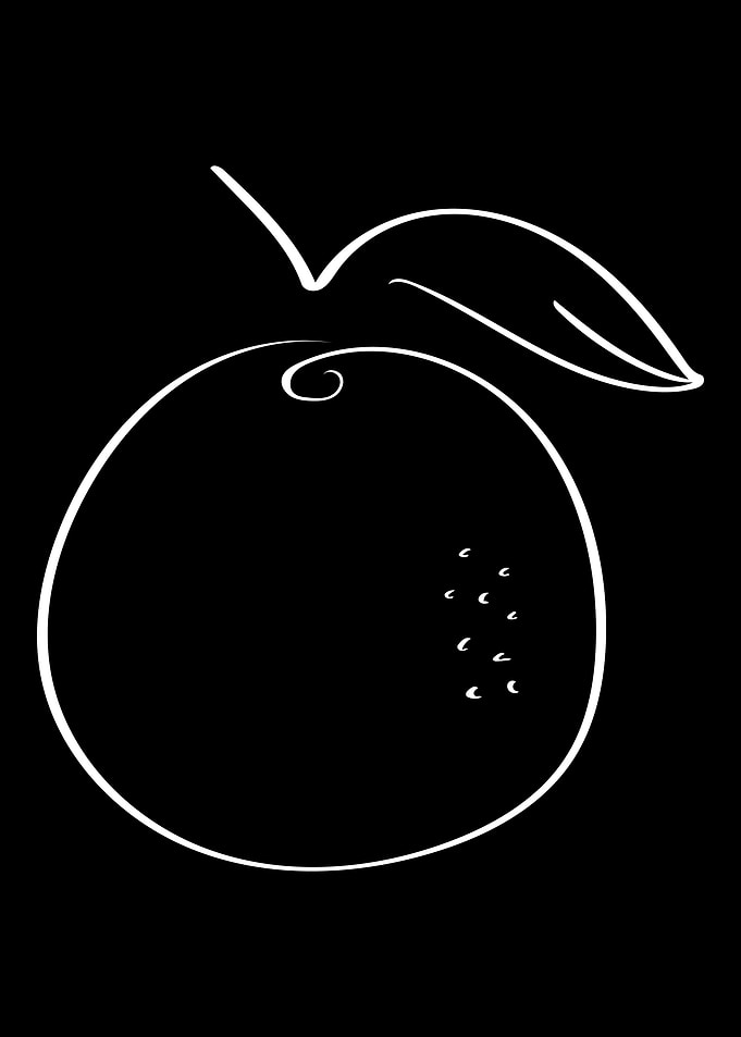 Orange Line Art Minimal