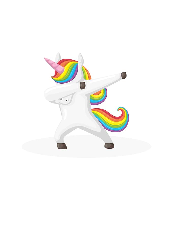 Dabbing dance white unicor