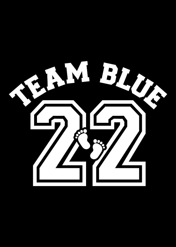 Gender reveal team blue bo