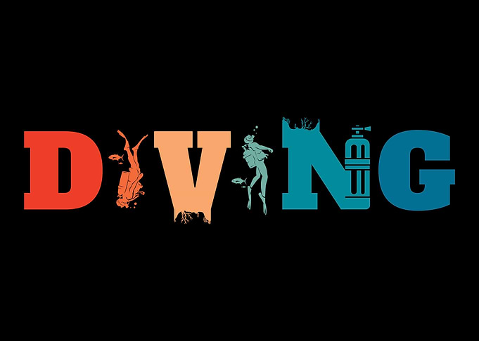 Retro Scuba Diving Vintage
