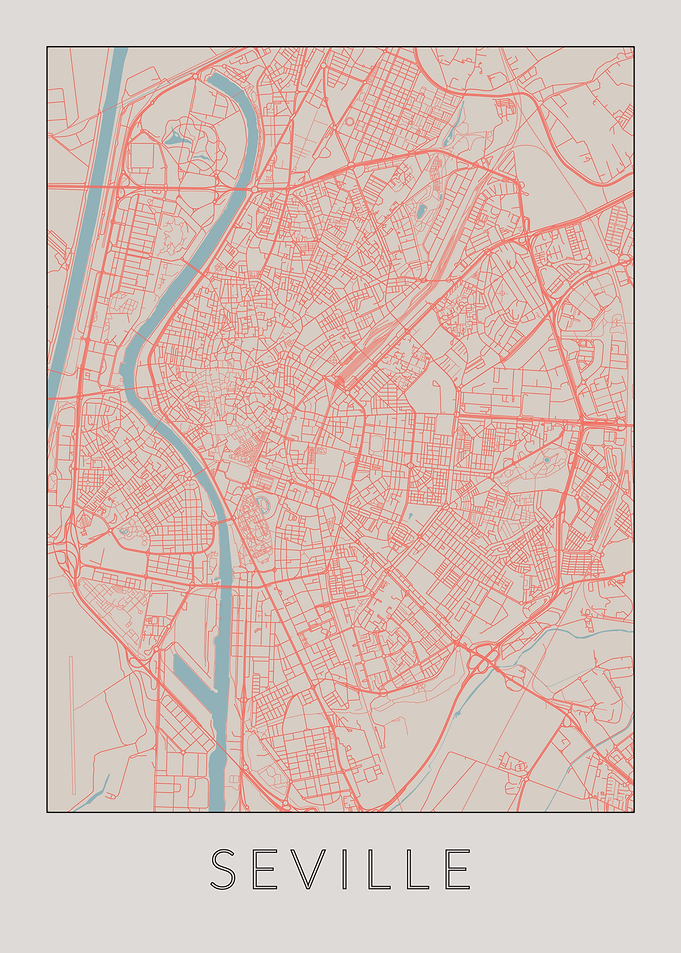Seville Vintage Map