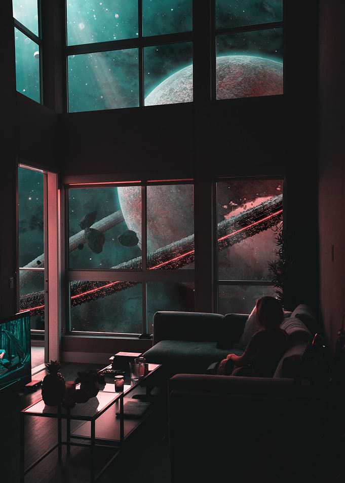 Woman watching Galaxy