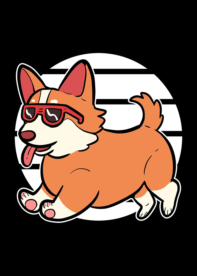 Corgi Dog With Sunglasses