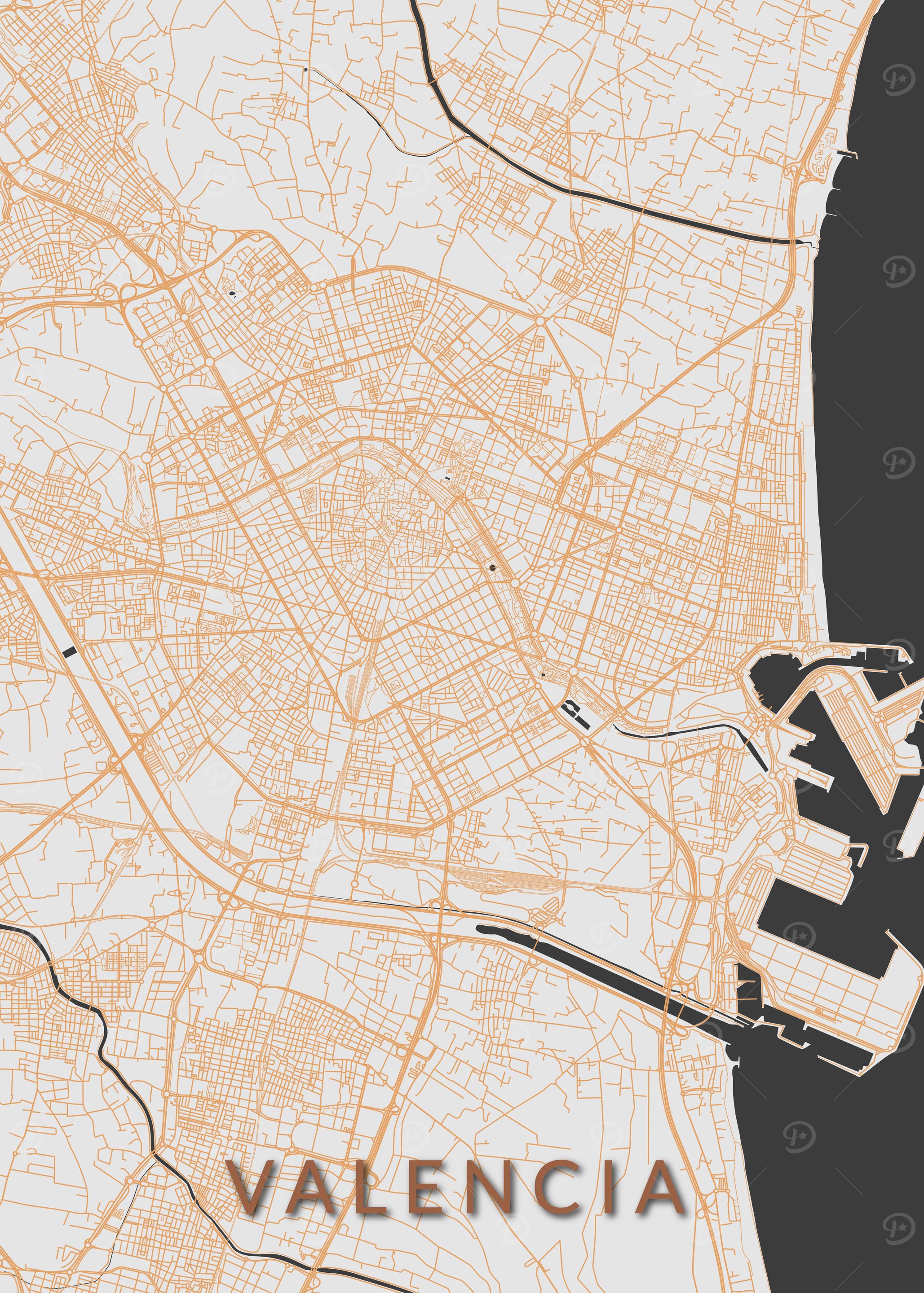 Valencia City Map