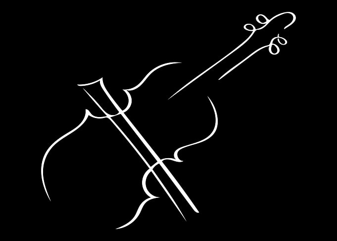 Violin Line Art Minimal