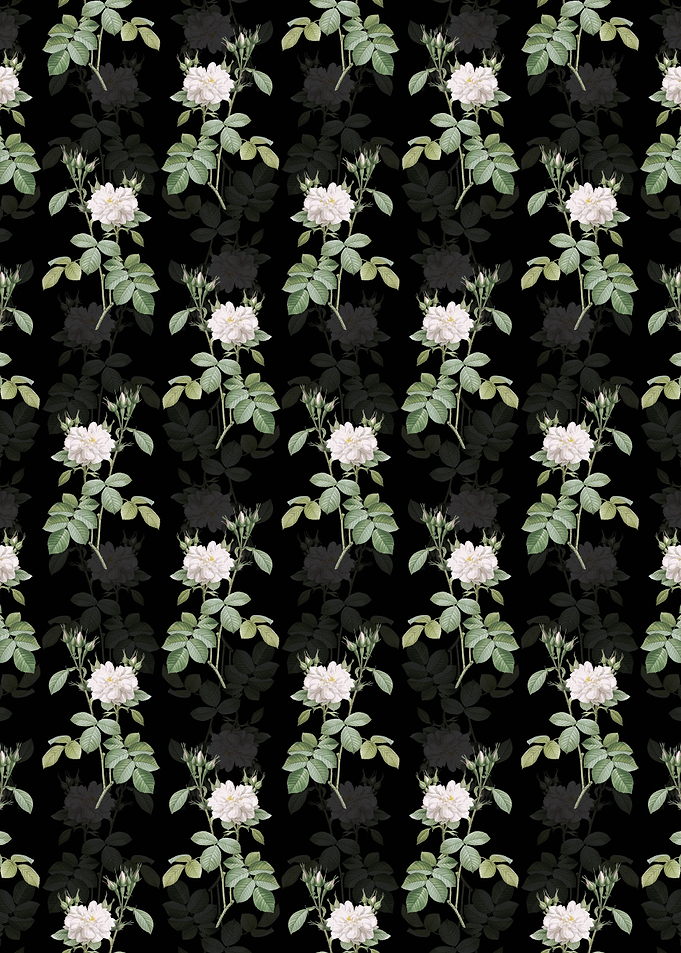 Autumn Damask Rose Pattern