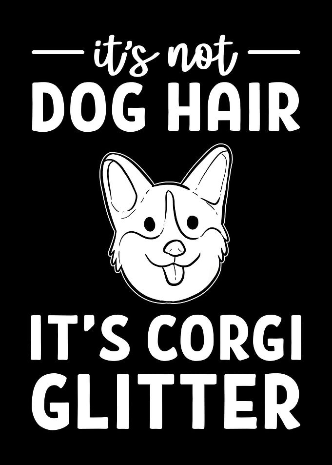 Funny Corgi Hair