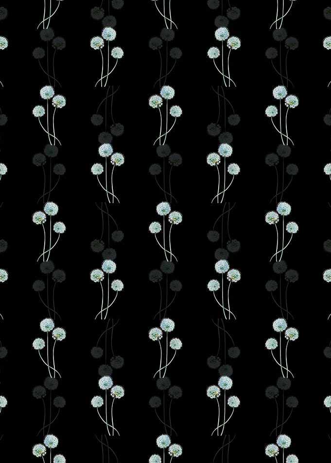 Blue Leek Flower Branch