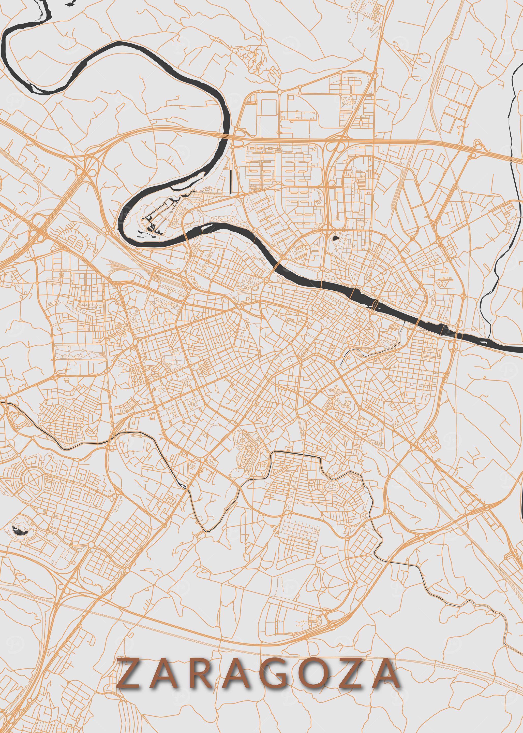 Zaragoza City Map