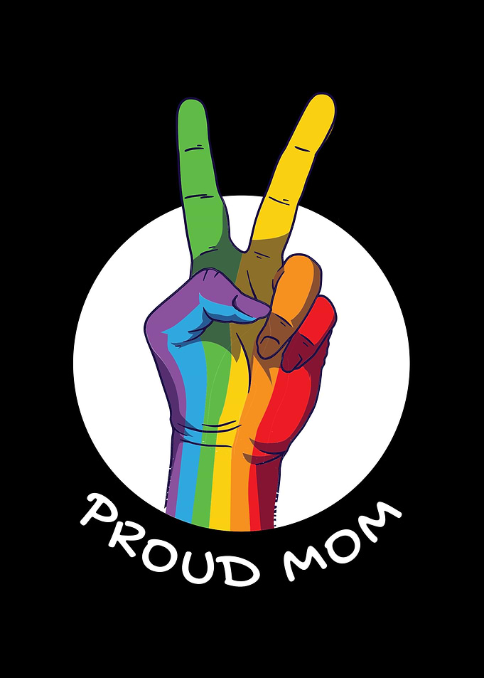 Proud Mom Rainbow Flag