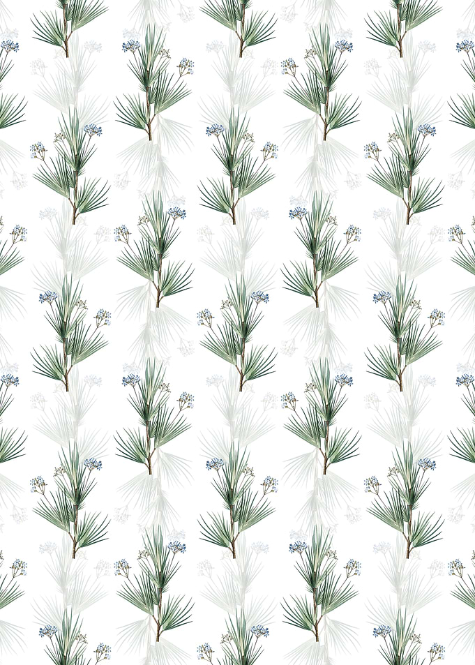Floral Blue Stars Pattern